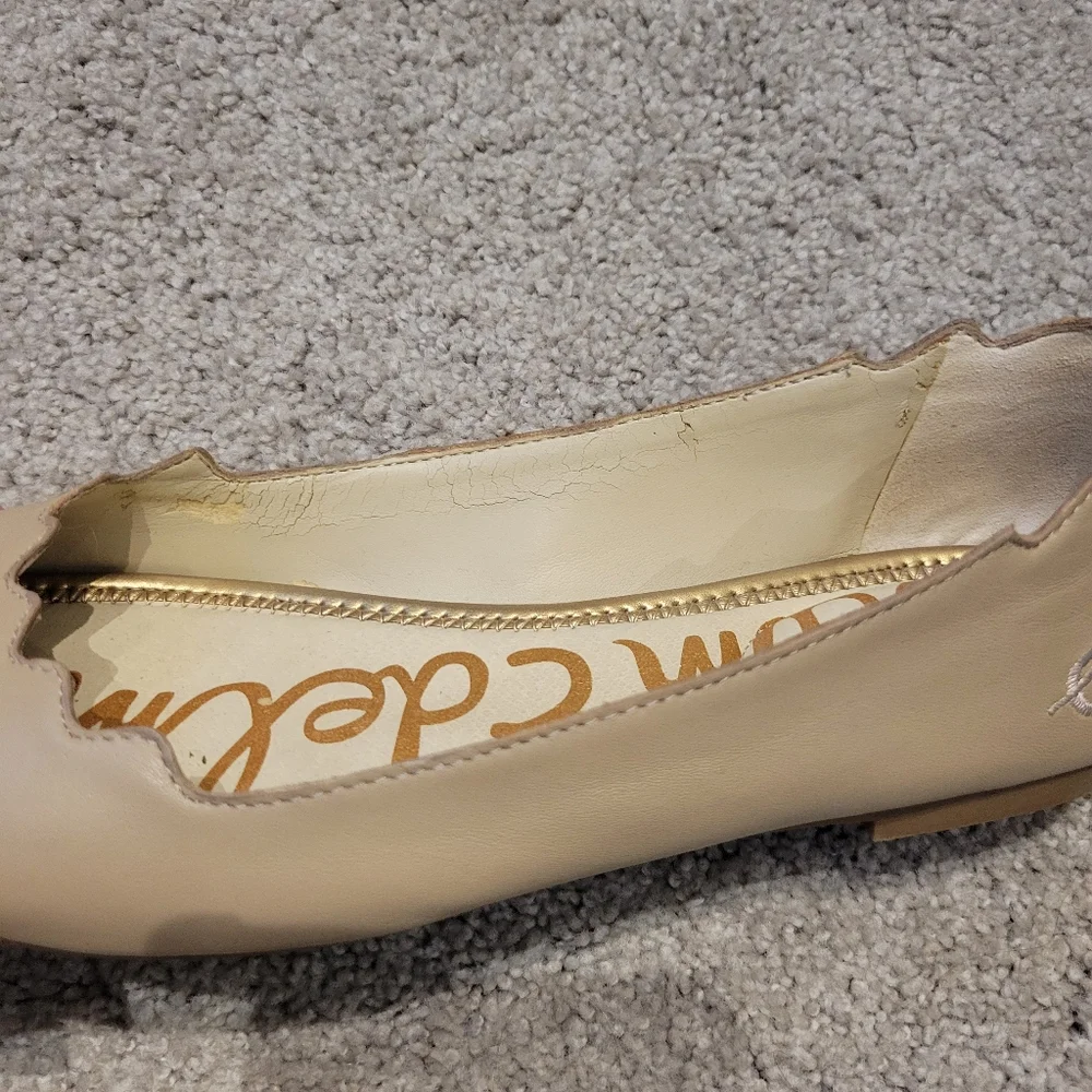 Sam Edelman Finnegan Leather Scalloped Edge Ballet Flats